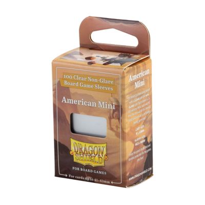 Dragon Shield: Board Game Sleeves – Clear Non-Glare – American Mini
