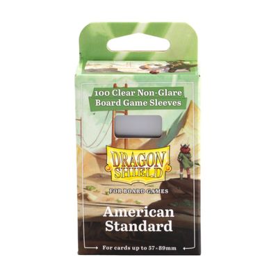 Dragon Shield: Board Game Sleeves – Clear Non-Glare – American Standard