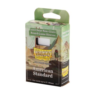Dragon Shield: Board Game Sleeves – Clear Non-Glare – American Standard