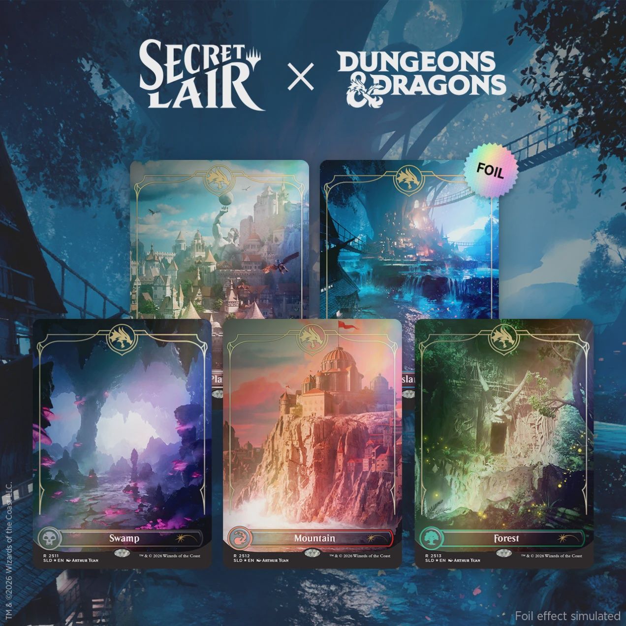 Secret Lair x Dungeons &amp; Dragons: Lands of the Forgotten Realms Foil Edition