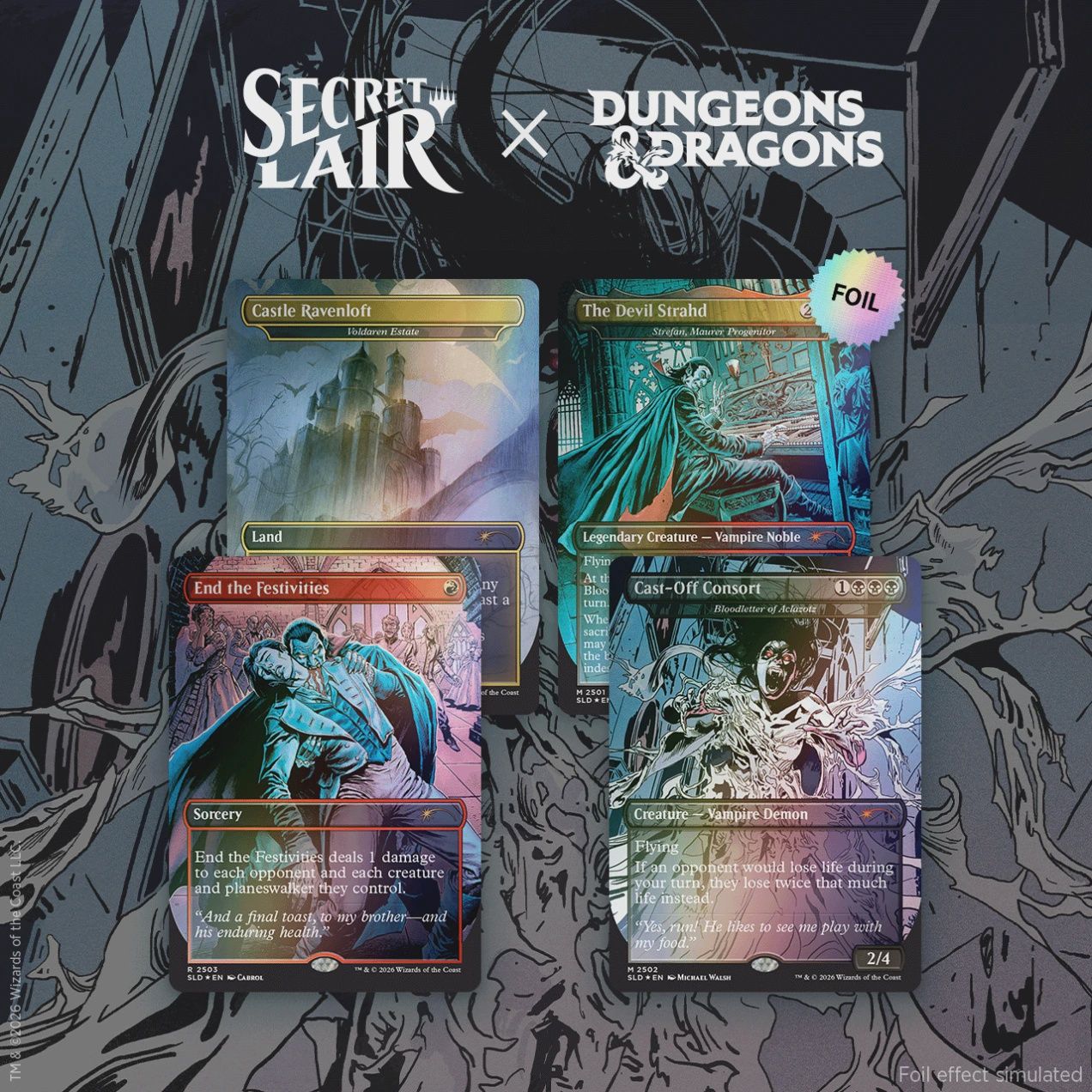 Secret Lair x Dungeons &amp; Dragons: Strahd's Descent Foil Edition