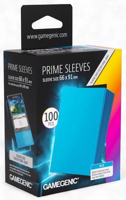 Gamegenic Prime Card Sleeves - Blue (66mm x 91mm) (100 Sleeves Per Pack)