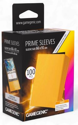 Gamegenic Prime Card Sleeves - Orange (66mm x 91mm) (100 Sleeves Per Pack)