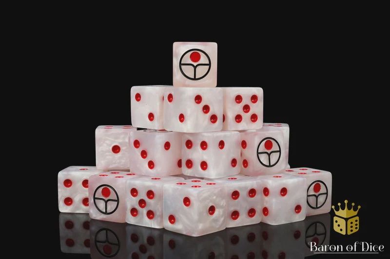Baron of Dice: Universal Peace, White - Square D6 (25)