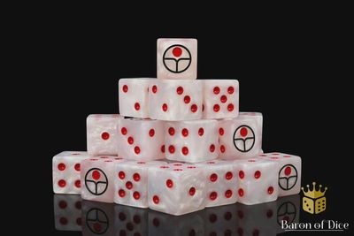 Baron of Dice: Universal Peace, White - Square D6 (25)
