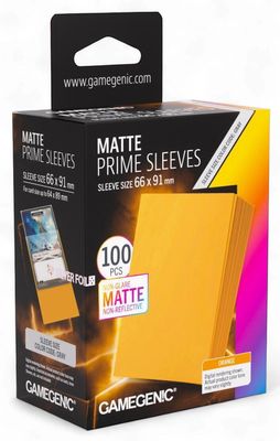 Gamegenic Matte Prime Card Sleeves - Orange (66mm x 91mm) (100 Sleeves Per Pack)