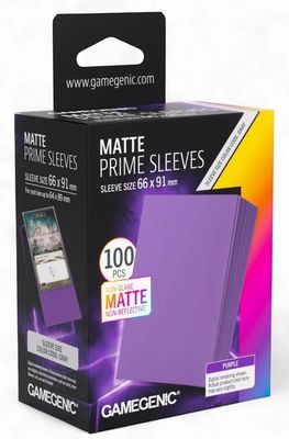 Gamegenic Matte Prime Card Sleeves - Purple (66mm x 91mm) (100 Sleeves Per Pack)