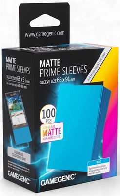 Gamegenic Matte Prime Card Sleeves - Blue (66mm x 91mm) (100 Sleeves Per Pack)
