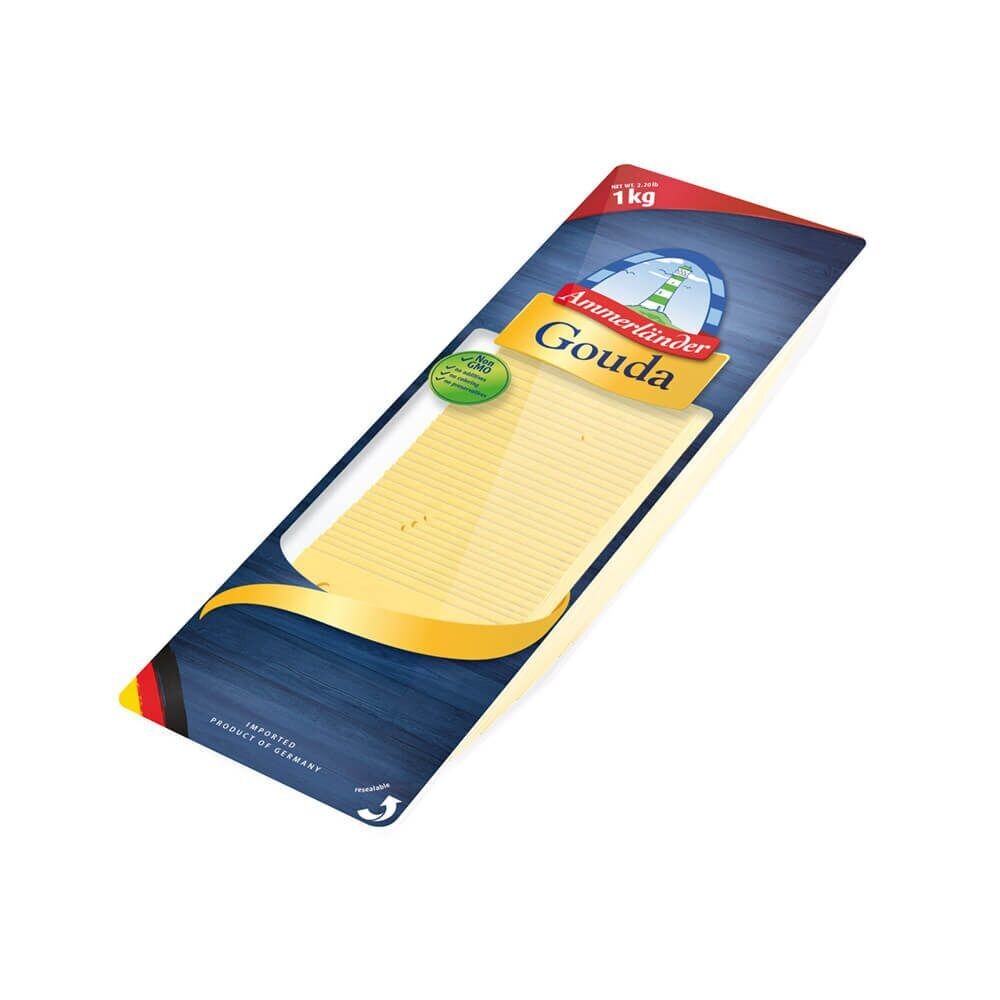 2.2 lbs Gouda Cheese Slices - Queso Gouda Lascas