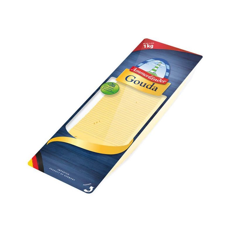 2.2 lbs Gouda Cheese Slices - Queso Gouda Lascas