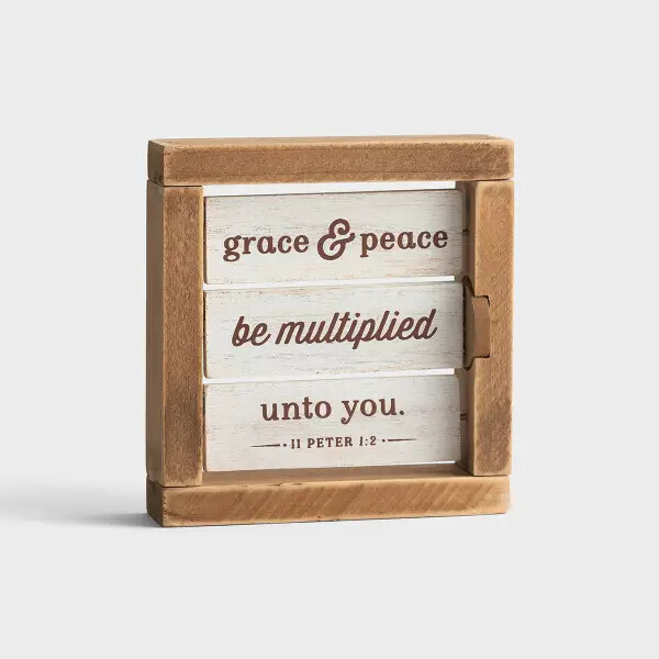 J3868 Grace For Today - Reversible Tabletop Décor