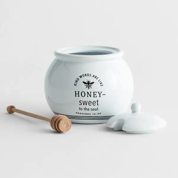 J2057 Sweet to The Soul - Honey Pot with Wood Dipper
