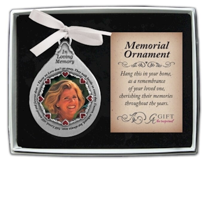 CO753 Those We Love Tear Shape Photo Ornament Boxed Set w/Card