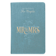 GB105-Mr. &amp; Mrs. 366 Devotions For Couples-LuxLeather  - blue