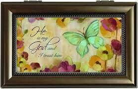 18555-Music Box-My God (With Butterfly)/Amazing Grace