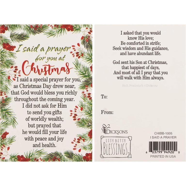 CHIBB-1005 I Said a Prayer Pass it On Card