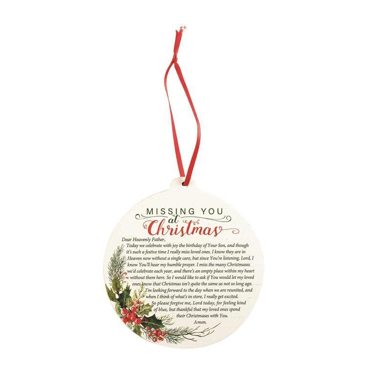 CHOW-1001 Missing You at Christmas ornament