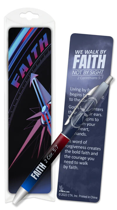 Pen &amp; Bookmark Set - Living by Faith