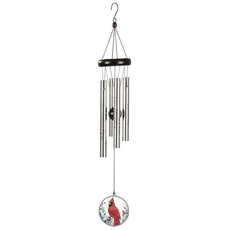 CHWCA-1-CARDINAL WINDCHIME I'M SENDING LOVE 22"