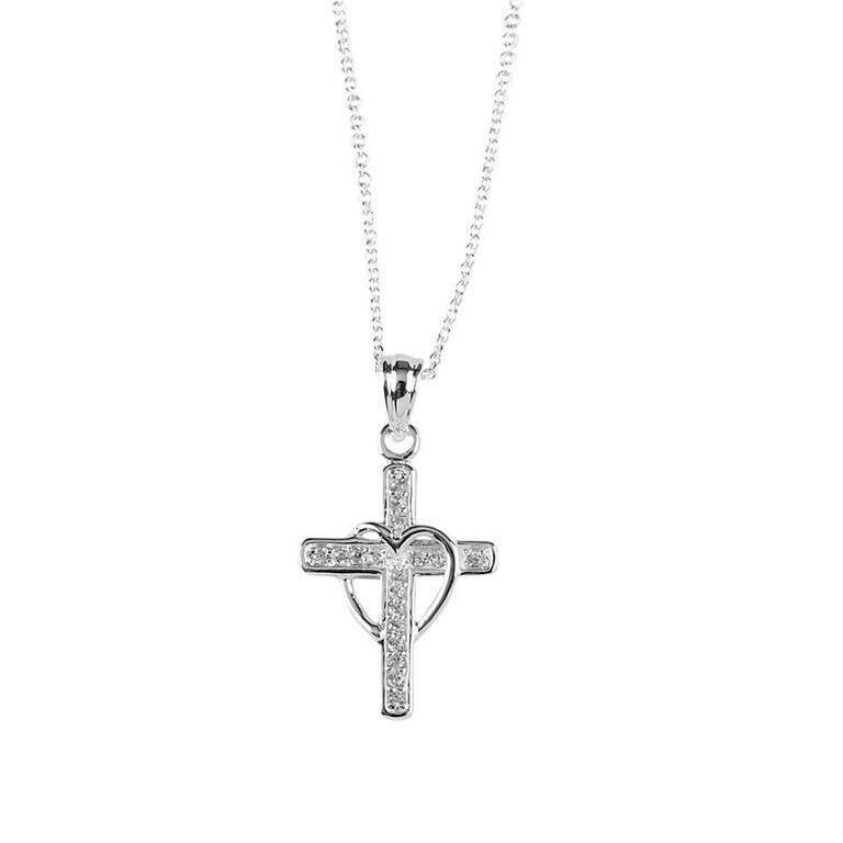 73-4771P Sparkle Cross with Heart
