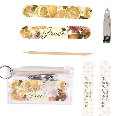 AGR22MS 5 Piece Nail Care Kit - Amazing Grace for a Womans Heart