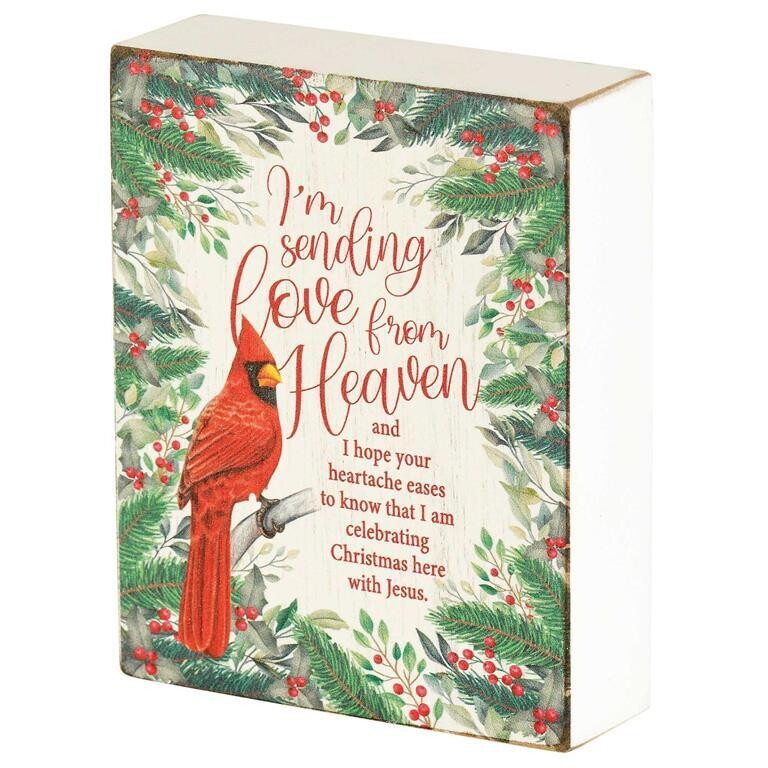 CHTPLK34-221-CARDINAL I&#39;M SENDING TABLETOP PLAQUE