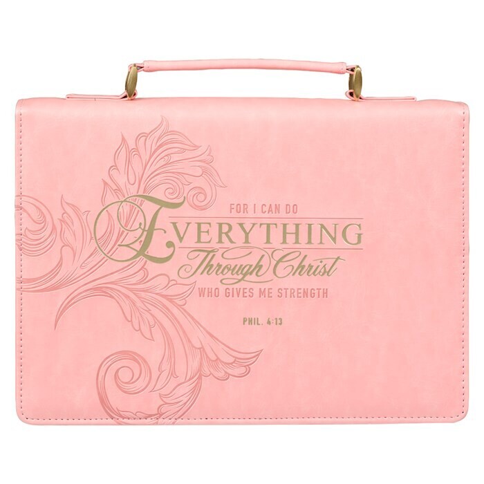 BBL764-Bible Cover-Fashion-Everything Through Christ-Philippians 4:13-LRG