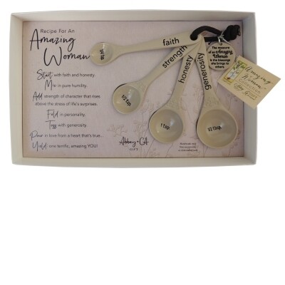 Recipe For An Amazing Woman Measuring Spoons