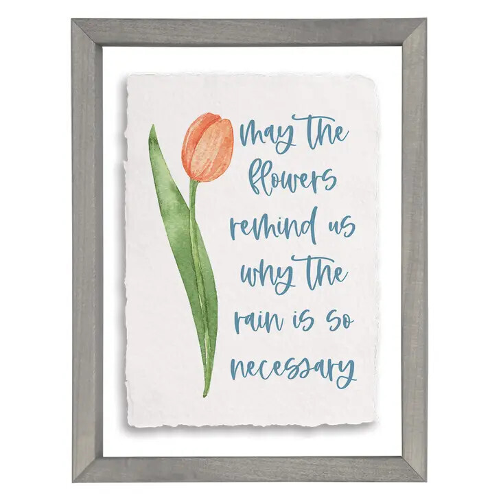 FAR1139-Flowers Remind Us Tulip - Floating Art Rectangle