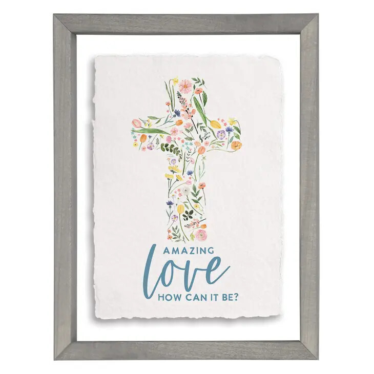 FAR1140-Amazing Love Cross - Floating Art Rectangle