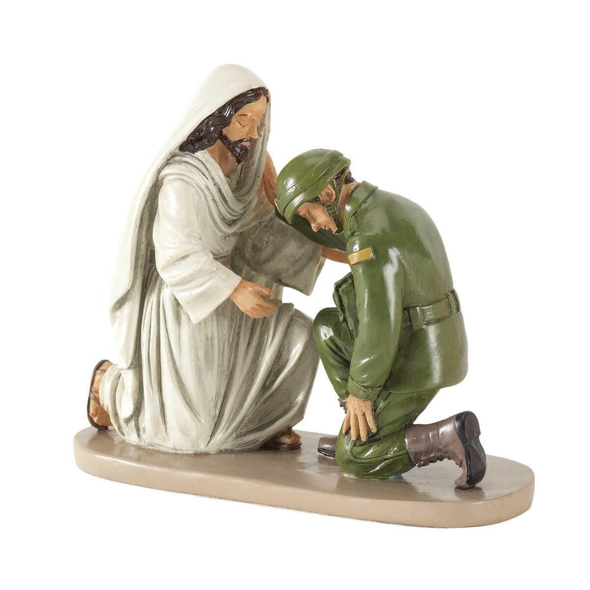 FIGR-717-FIGURINE JESUS AND SOLDIER