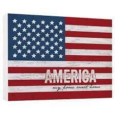 BHB0037-America My Home Sweet Home Plaque