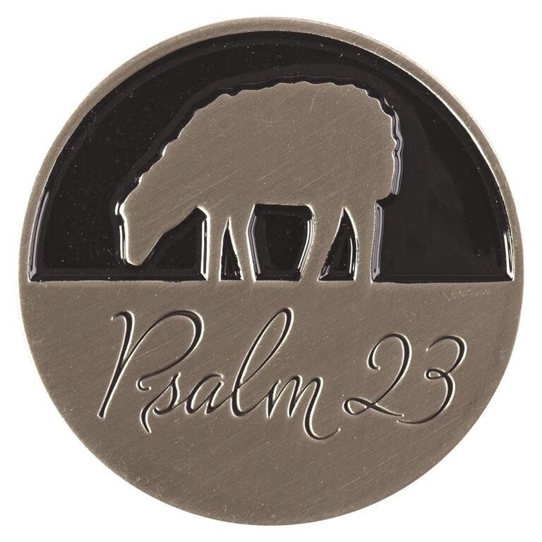 PS-199 POCKET STONE PSALM 23 ZINC ALLOY
