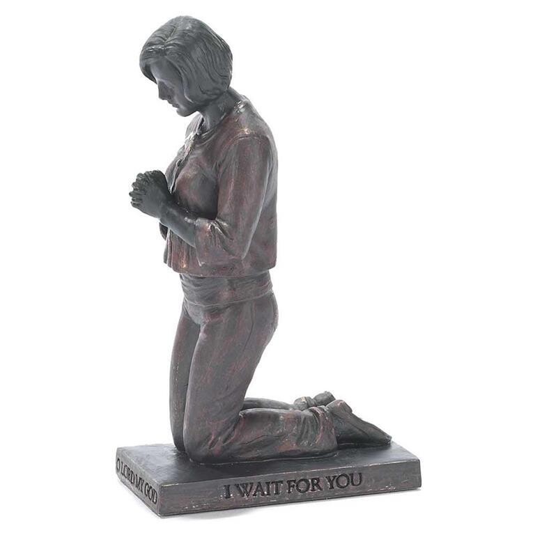 FIGRE-51 O LORD PRAYING WOMAN TABLETOP FIGURINE