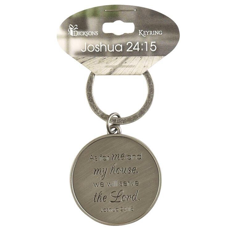 KC-798 KEYRING AS FOR ME &amp; MY HOUSE JOSH. 24:15