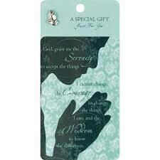 JA-2814 Serenity Pocket Card &amp; Praying Hands Lapel Pin