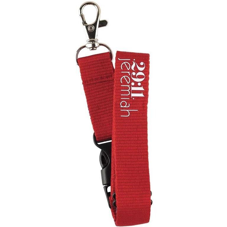 KCL-32 KEYRING LANYARD JER 29:11 FOR I KNOW-RED