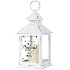 57588 LANTERN 11" WHT-HUSBAND