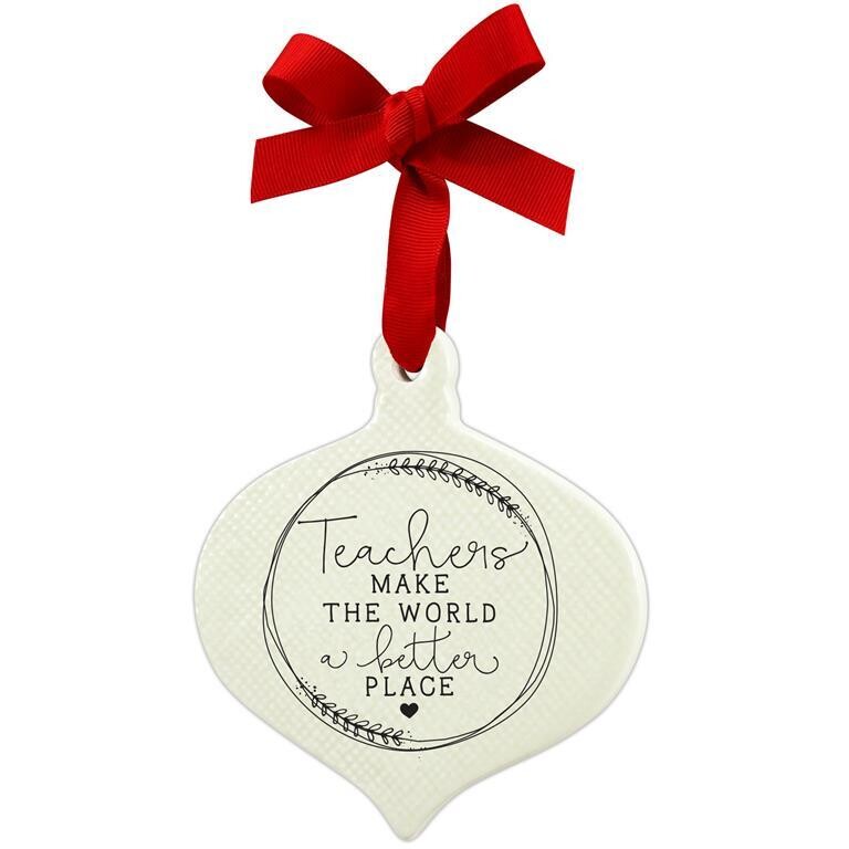 12674 ORNAMENT DOODLE TEACHERS RIBBON HANG