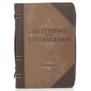 BBXL592 Bible Cover Xlarge Luxleather Strong and Courageous