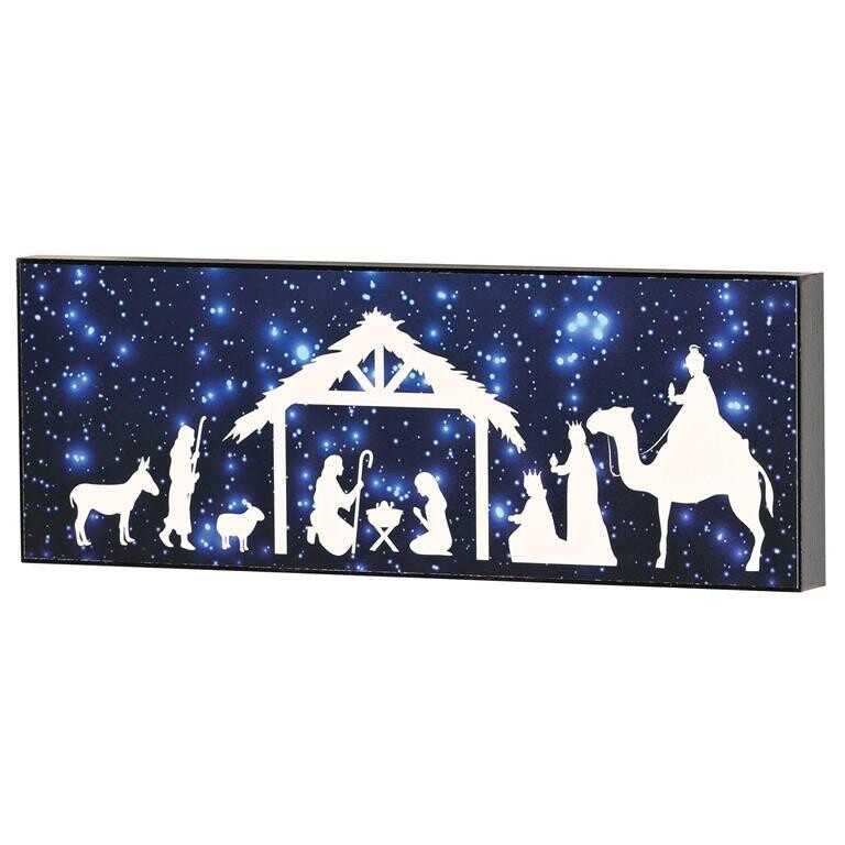 CHPLK114-2WALL PLAQUE HOLY FAMILY SILHOUETTE