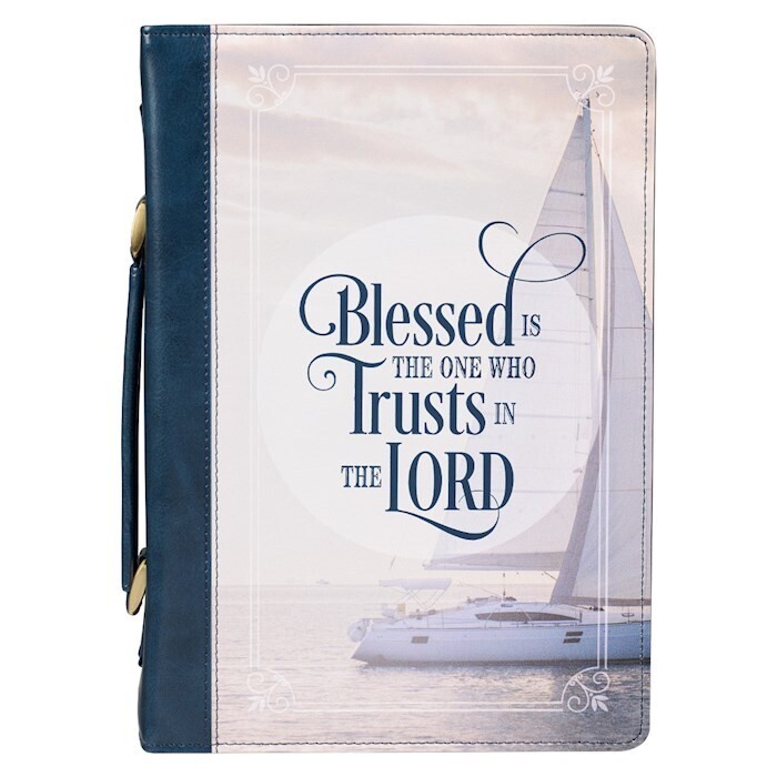 Bible Cover-Blessed Is The One Who Trusts-MED