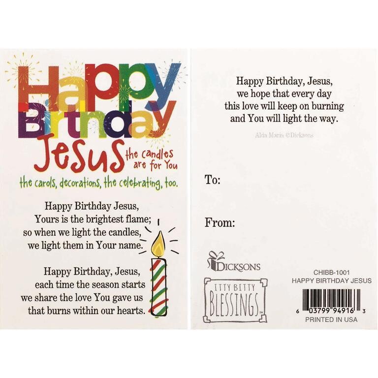 CHIBB-1001 HAPPY BIRTHDAY JESUS CARD