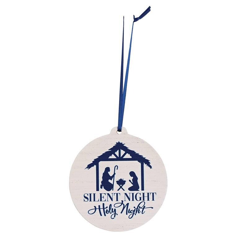 CHOW-1026 ORNAMENT SILENT NIGHT CRECHE SILHOUETTE