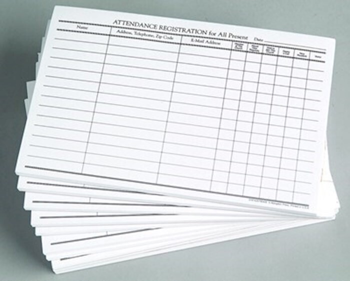 Attendance Registration pad