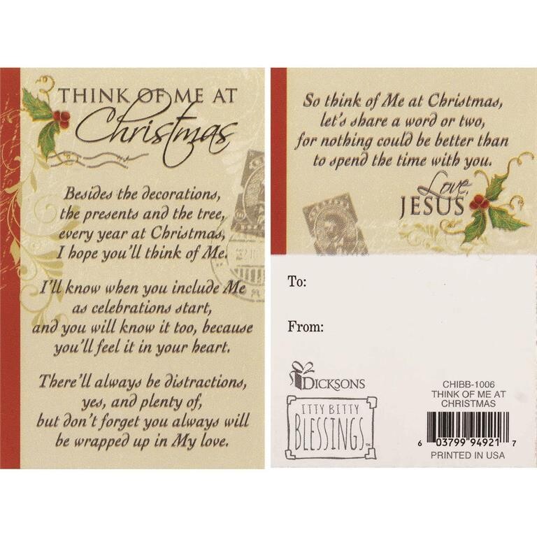 CHIBB-1006 THINK OF ME AT CHRISTMAS CARD