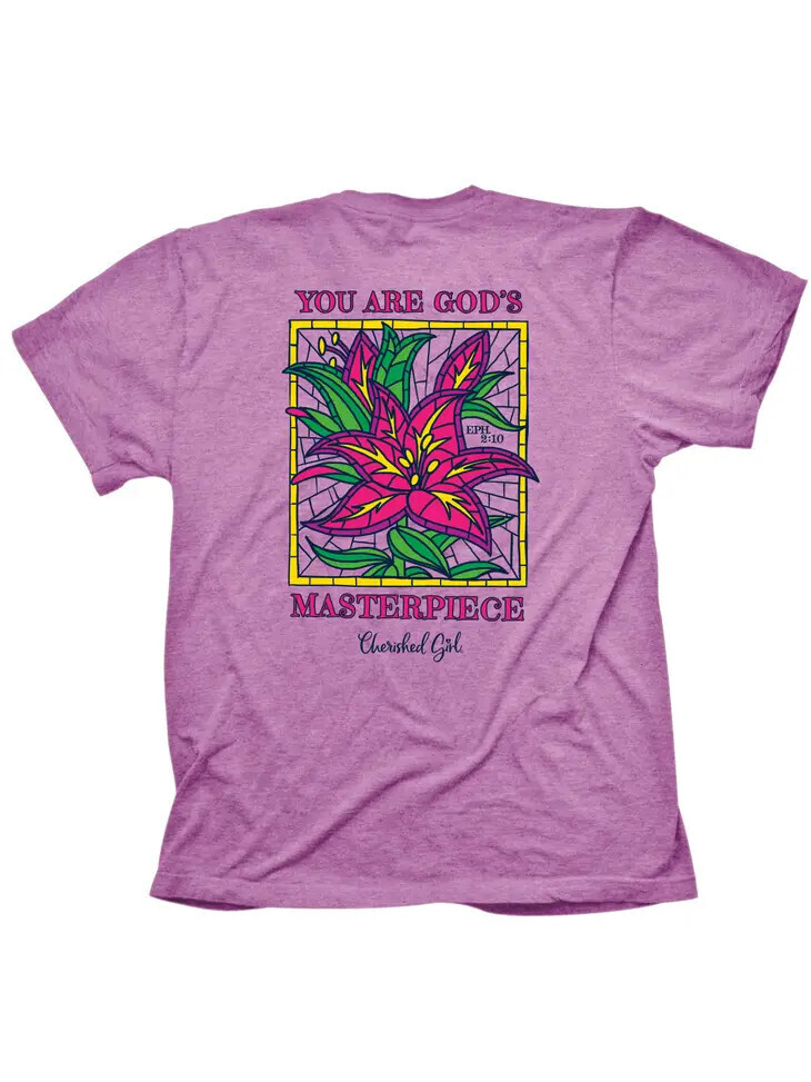 CGA4388LG-Cherished Girl Adult T-Shirt-Wonderfully Made Lillies