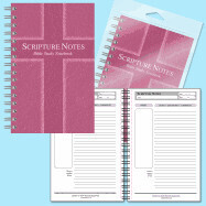 81902 - Notebook-Scripture Notes Bible Study-Cross-Rose