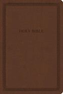 CSB Large Print Thinline Bible, Brown Leathertouch, Value Edition