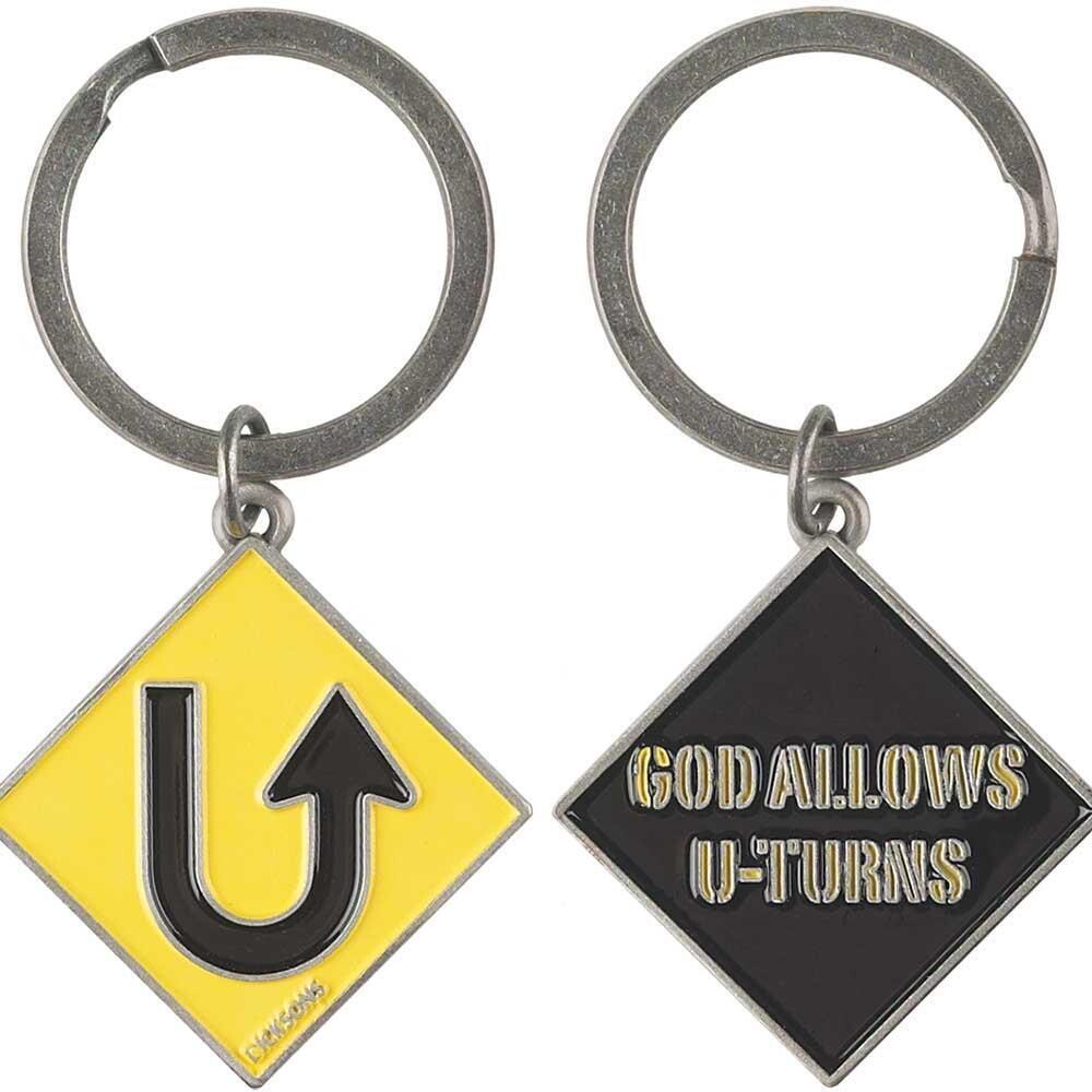 KC-537 KEYRING METAL GOD ALLOWS U TURNS